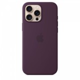 Apple iPhone 16 Pro Max, MagSafe, Szilikon, Gyári, Plum, Mobiltelefon tok
