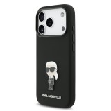 Apple iPhone 17 Pro KARL LAGERFELD KLHMP17LSMHKNPK Liquid Silicon MagSafe Hátlap - Fekete