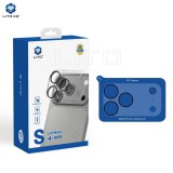 Apple iPhone 17 Pro Lito 3D Clear Full Kameravédő Üvegfólia - Halványkék