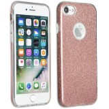 Apple iPhone 17 Pro, Szilikon tok, csillogó, Forcell Shining, vörösarany
