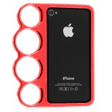 Apple iPhone 4 /4S, Műanyag hátlap védőtok, boxer kialakítás, piros (38441) - Telefontok
