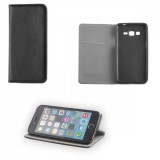 Apple iPhone 5 / 5S / SE, Oldalra nyíló tok, stand, Smart Magnet, fekete (35699) - Telefontok