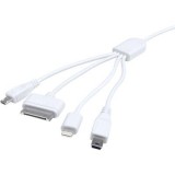 Apple iPhone USB töltőkábel, adatkábel (30 pólusú, Lightning, Mini B, Micro B csatlakozókkal) Eufab 16494 (16494)