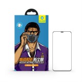 Apple iPhone XS Max Blueo Receiver Dustproof 2.5D Silk Full Üvegfólia - Fekete