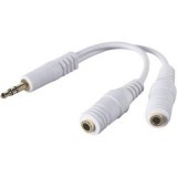 Apple iPod Jack elosztó Y adapter [1x 3,5 mm jack dugó - 2 x 3,5 mm-es jack aljzat] fehér, Belkin F8V234EAWHT-APL (F8V234EAWHT-APL) - Audió kábel