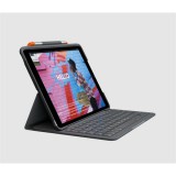 Apple Logitech Slim Folio iPad 10,2" tok és billentyűzet (UK, grafitszürke)