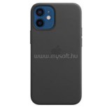 Apple MagSafe Black iPhone 12 mini fekete bőr hátlap (MHKA3ZM/A)