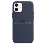 Apple MagSafe Deep Navy iPhone 12 mini tengerészkék szilikon hátlap (MHKU3ZM/A)