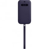 Apple MagSafe-rögzítésű bebújtatós iPhone 12 Pro Max bőrtok mély ibolyaszín (MK0D3ZM/A) (MK0D3ZM/A) - Telefontok