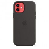 Apple MagSafe-rögzítésű iPhone 12/12 Pro szilikontok fekete (mhl73zm/a) (mhl73zm/a) - Telefontok