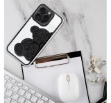 Apple Teddy Bear iPhone 16 Pro Max csillogó köves tok, fekete