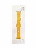 Apple Watch 4/5/6/7/8/9/SE/SE2 okosóra szíj, 42/44/45mm kompatibilis, szilikon, sárga, Beline