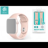 Apple Watch lyukacsos sport szíj - Devia Deluxe Series Sport Band - 42/44 mm - pink sand (ST324932) - Szíj