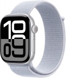 Apple Watch S10 Cellular 46mm Silver Alu Case with Blue Cloud Sport Loop MWY23