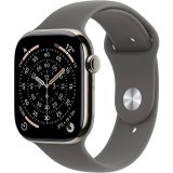 Apple Watch S11 Cellular 46mm Natural Titanium Case with Stone Grey Sport Band S/M MFCW4
