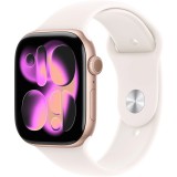 Apple Watch S11 GPS 42mm Rose Gold Aluminium Case with Light Blush Sport Band S/M MEU04