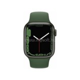 Apple Watch S7 GPS-es (41mm) zöld alumínium tok, zöld szilikon sportszíjas okosóra (MKN03HC/A)