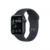 Apple Watch SE (2022) GPS + Cellular 40mm éjfekete alumíniumtok, éjfekete sportszíj (MNPL3CM/A) (MNPL3CM/A) - Okosóra