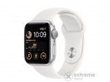 Apple Watch SE2 GPS, 40mm, Ezüst alumínium tok, Fehér sportszíjjal