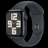 Apple Watch SE2 v3 Cellular 44mm fekete alutok, sportszíj M/L (APPLE-MXGM3QH)