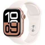 Apple Watch Series 10 Aluminium 42mm Okosóra S/M Sport szíjjal - RozéGold (MWWH3QF/A)