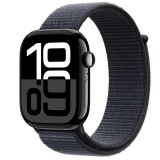 Apple Watch Series 10 GPS 46mm Jet Fekete Aluminium Tok, Tintaszínű Sportpánt (Textil szíj)