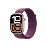 Apple Watch Series 10 (GPS + Cellular) 46mm rozéarany alumíniumtok, szilva sportpánt (MWY83QH/A) (MWY83QH/A)