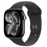 Apple Watch Series 11 46mm okosóra fekete alumínium tokkal (black) fekete S/M sport pánttal (sport black S/M) - Apple Garancia
