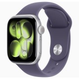 Apple Watch Series 11 GPS 46mm ezüst alumínium tok - ködös lila sportszíj (S/M)