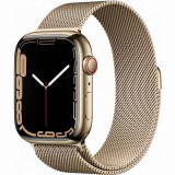 Apple Watch Series 7 Edelstahl 45mm Cellular Gold (Milanaise gold) (MKJY3FD/A) - Okosóra