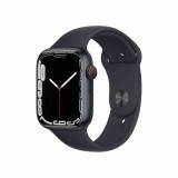 Apple Watch Series 7 GPS+Cellular 45mm éjfekete aluminium tok, éjfekete sportszíj (MKJP3HC/A) (MKJP3HC/A) - Okosóra
