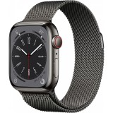 Apple Watch Series 8 Edelstahl Cellular 41mm Graphit (Milanaise graphit) (MNJM3FD/A) - Okosóra