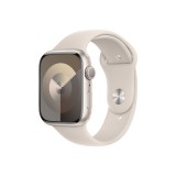 Apple Watch Series 9 GPS 45 mm csillagfény alumíniumtok - csillagfény sportszíj - S/M