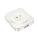 Apple Watch töltő vezeték nélküli 2.5W USB-C mágneses okosóra töltő, tejfehér, Hoco CQ16C