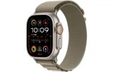 Apple Watch Ultra 2 49mm GPS + Cellular Fekete Titánium Tok, Oliva Zöld Színű Alpesi Szíj - L