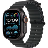 Apple Watch Ultra 2 49mm LTE okosóra fekete titán tok (titanium black) fekete ocean pánttal (black ocean band) (MX4P3) - Apple Garancia