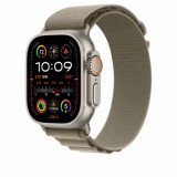 Apple Watch Ultra 2 Cellular 49mm Titanium Case with Olive Alpine Loop Large MRF03