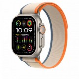 Apple Watch Ultra 2 Cellular 49mm Titanium Case with Orange/Beige Trail Loop S/M MRF13