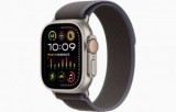 Apple Watch Ultra 2 GPS + Cellular 49mm titántok, kék-fekete terep pánt (S/M) (MRF53FD/A)