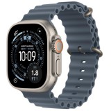 Apple Watch Ultra 3 (2025) 5G 49mm okosóra natúr titán tokkal (natural titanium) anchor kék ocean band pánttal (ocean band anchor blue) - Apple Garancia