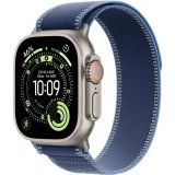Apple Watch Ultra 3 Cellular 49mm Natural Titanium Case with Blue/Bright Blue Trail Loop M/L MEWU4