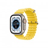 Apple Watch Ultra GPS + Cellular 49mm titántok, sárga óceán szíj (MNHG3CM/A) (MNHG3CM/A) - Okosóra
