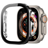 Apple Watch Ultra/Ultra2 49mm okosóra védő tok, műanyag tok, 360 fokos védelem, fekete kerettel, DUX DUCIS Hamo