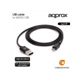Approx appC38 USB kábel 1 M USB 2.0 USB A Micro-USB B Fekete