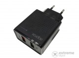 APPROX Telefon töltő - 2db USB2.0, 18W, QC3.0, Fekete