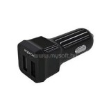 APPROX Telefon töltő autós - 2db USB2.0, 5V/2.4A, Fekete (APPUSBCAR24B)