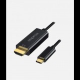 Approx USB-C apa - HDMI 2.0 apa Adapterkábel 1,2m - Fekete (APPC52)