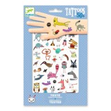 Aprók és cukik, tetováló matricák (DJECO, 50 db, Little critters)