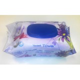 Aquella - Baby nedves törlőkendő, Levendula, kupakos, 100 db