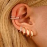 Arany fülgyűrű szett strasszkövekkel